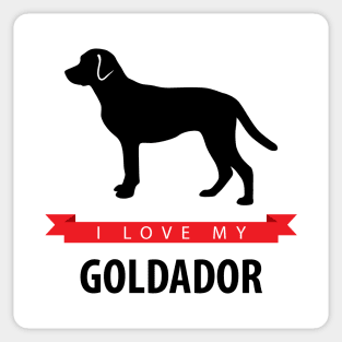 I Love My Goldador Sticker